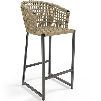 Kit Mesa Bistrô Hani Com 03 Banquetas Área Gourmet Bar Corda Náutica Porto D04 Bege - Lyam Decor