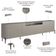 Rack Para Sala de Estar TV 75 Pol 4 Portas Brise Pés Industrial Preto Alef I03 Grigio - Lyam Decor