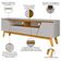 Rack Para Sala de Estar TV 70 Pol 180cm Morello B02 Off White Naturalle - Lyam Decor
