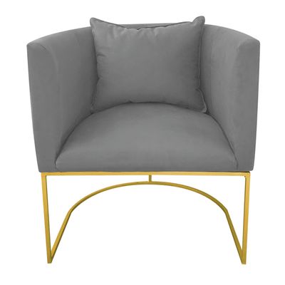 KIT 02 POLTRONAS PAOLA SUEDE GRAFITE BAS
