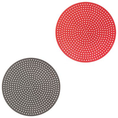 TAPETE PARA AIR FRY DE COZIMENTO 22,5 CM X 0,2 CM  vermelho