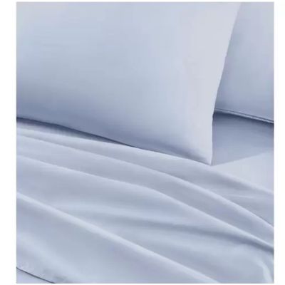 Jogo Cama Queen 4 Pç Poliéster Toque de Seda Azul Jolitex