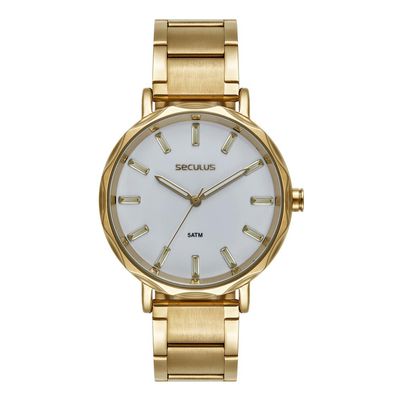 Relógio Seculus Feminino Ref: 77319lpsvds1 Fashion Dourado