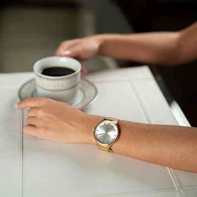 Relógio Seculus Feminino Ref: 77317lpsvds1 Casual Mesh Dourado