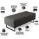 Puff Decorativo Sala de Estar Bali W01 Base Ferro 120x50 cm Linho Cinza Escuro - Lyam Decor