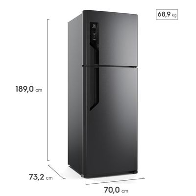 Geladeira Electrolux Frost Free com AutoSense 480L Efficient Duplex Black Inox Look (TF71B) 220V