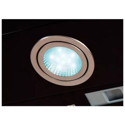 Coifa de Parede 90cm Vidro Curvo Terim Preto Com Inox 220V
