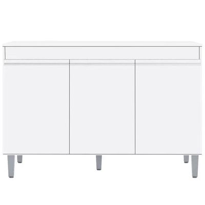 Balcão Gabinete Cozinha 120cm Manu 3 Portas Sem Tampo Ajl