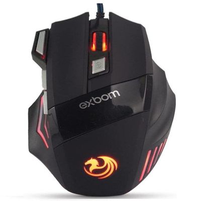 Mouse Gamer X7 Optico Usb 3200Dpi Com 7 Botões e Led Color