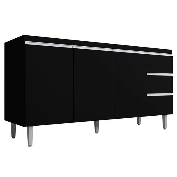 Balcão Gabinete 160cm Cozinha 3 Portas Andreia S-t Ajl