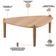 Mesa de Centro Para Sala de Estar Pés Madeira Baixa Trium A03 Hanover Roble - Lyam Decor