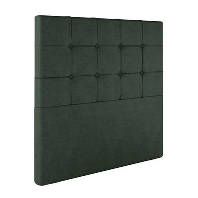 Cabeceira Estofada Queen 160 Cm Safira Veludo Verde