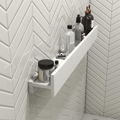 Porta Shampoo Linear 100cm Branco Standard