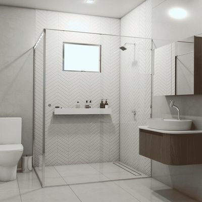 Porta Shampoo Linear 100cm Branco Standard