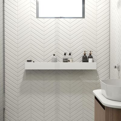 Porta Shampoo Linear 100cm Branco Standard