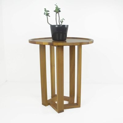 Mesa Lateral Design Redonda Madeira Nobre