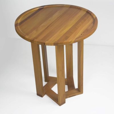 Mesa Lateral Design Redonda Madeira Nobre