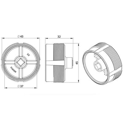 Contra Sede Para Válvula De Descarga Hydra Max 1.1-2" E 1.1-4" - 349407-412 - Blukit