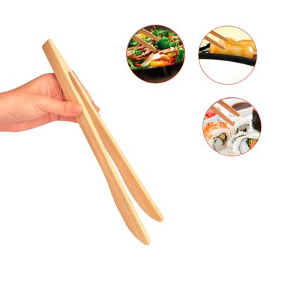 Tigela Bowl Saladeira e Pegador 30cm Pinça Bambu Natural