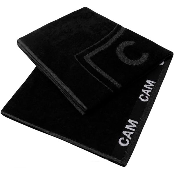 Toalha de Banho Buettner Jacquard Barra Bordada Veludo Futebol Atlético Mineiro 70cmx140m Preto