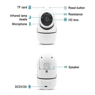 Câmera IP Wifi 720P Robo C/ Áudio Auto Tracking Grava em Nuvem e CartãoSD