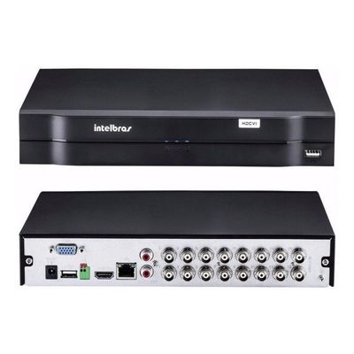 Kit 16 Camera Segurança Hd Dvr Intelbras 1116