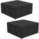 Kit 02 Puffs Decorativos Para Sala de Estar Quadrado Milano 90x90cm W01 Linho Chumbo - Lyam Decor