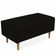 Kit 02 Puffs Decorativo Sala de Estar Cléo W01 Pés Palito 90 cm Suede Preto - Lyam Decor