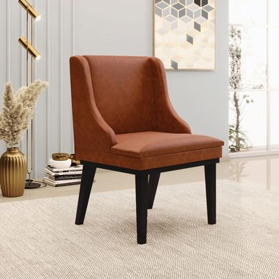 Kit 3 Cadeiras Decorativas Sala de Jantar Base Fixa de Madeira Firenze PU Nozes/Preto G19 - Gran Belo