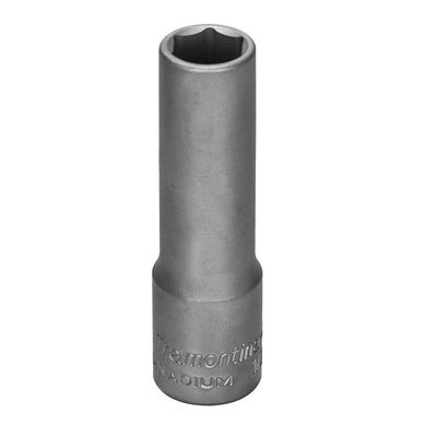 Soquete Sextavado Longo em Aço Cromo Vanadio 10 mm - Encaixe 1/2" Tramontina PRO