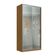 Guarda Roupa Solteiro Freijó Natural Espelho 2 Portas de Correr 120x59,8x235cm RC2005 Emovell