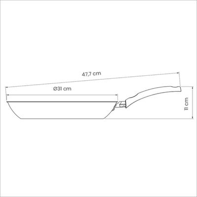 Jogo 4 Frigideiras Alumínio Starflon Max Antiaderentes Chumbo 30cm Tramontina Turim Cozinha Mesa Posta Fritar