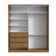 Guarda Roupa Solteiro Espelho em 2 Portas de Correr Freijó Natural RC2006 Emovell 200x59,8x235cm