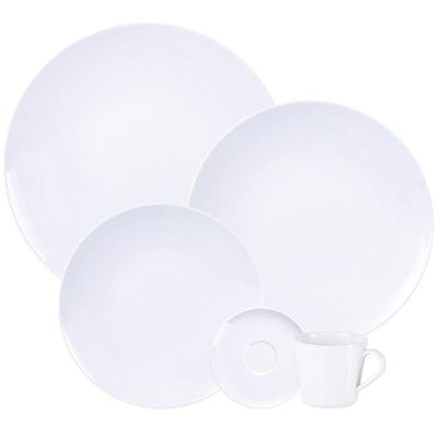 Aparelho de Jantar Tramontina Leonora 20 Peças Porcelana Branca 4 Pessoas