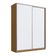Guarda Roupa Solteiro 183x59,8x235cm 2 Portas 3 Gavetas Freijó Natural Branco RC 2003 Emovell