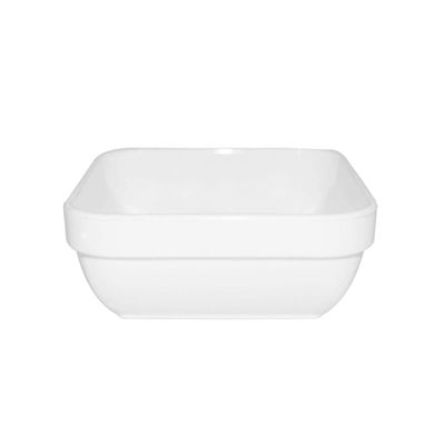 Travessa Cheff Quadrada 250ml Branca em Polipropileno