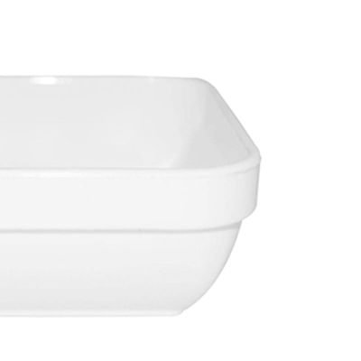 Travessa Cheff Quadrada 250ml Branca em Polipropileno
