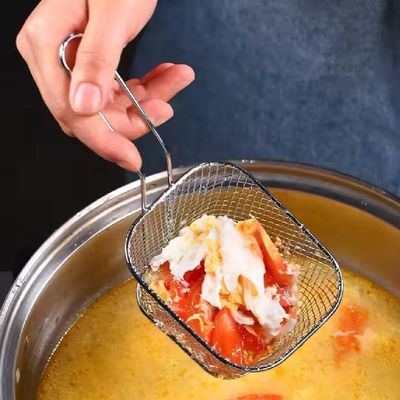 Mini Cesto Frituras Inox Batata Frita Rustica Frango Servir Porcoes Aperitivos Churros Multiuso Mesa Lanchonete Restaura