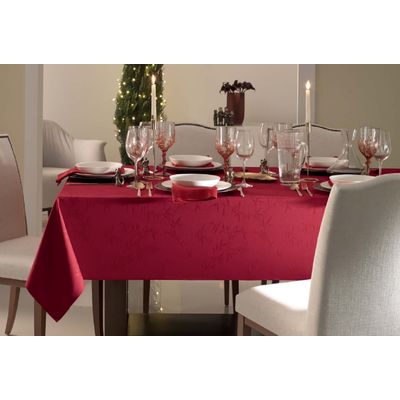 Toalha Mesa Quadrada Verissimo 220x220cm Karsten Vermelho