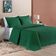 Kit Cobre Leito Vênus Queen Dupla Face Micropercal 200 Fios Liso 3 Peças - Verde Esmeralda