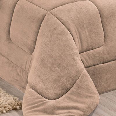 Coberdrom Robust Queen Manta Soft Sherpa Lã de Carneiro Pesado Grosso 1 Peça - Bege