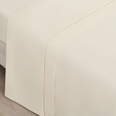 Jogo Cama Lençol Home Basic Queen 180 Fios c/ Ponto Palito 4 Peças - Palha