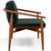 Poltrona Decorativa Sala de Estar com Cintas de Corano Lavínia B04 Linho Verde Musgo - Lyam Decor