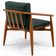 Poltrona Decorativa Sala de Estar com Cintas de Corano Lavínia B04 Linho Verde Musgo - Lyam Decor