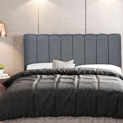 Cabeceira Cama Box Painel Casal 140 cm Dubai W01 Linho Chumbo - Lyam Decor