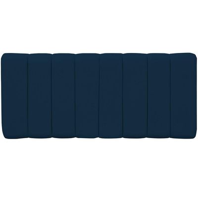 Cabeceira Cama Box Painel Casal Queen 160 cm Dubai W01 Suede Azul Marinho - Lyam Decor