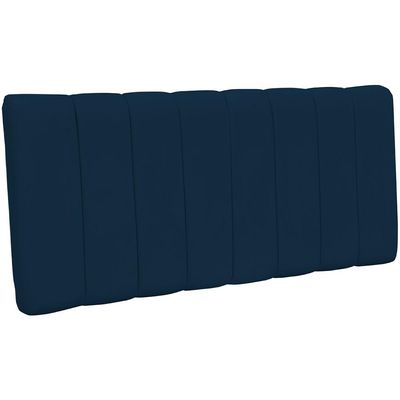 Cabeceira Cama Box Painel Casal Queen 160 cm Dubai W01 Suede Azul Marinho - Lyam Decor