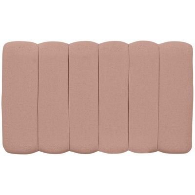 Cabeceira Cama Box Painel Solteiro 100 cm Dubai W01 Linho Rosê  - Lyam Decor