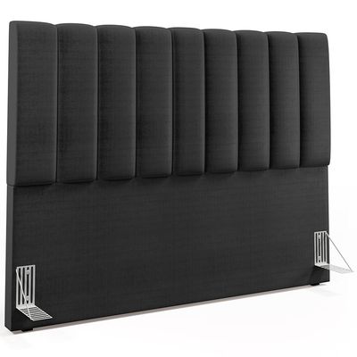 Cabeceira Cama Box Casal Queen 160 Cm Dália W01 Facto Preto Metalizado - Lyam Decor