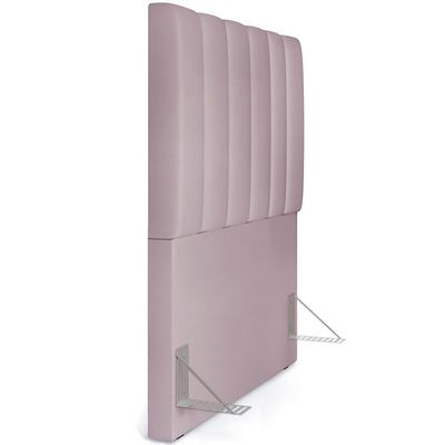 Cabeceira Cama Box Solteiro 100 cm Dália W01 Suede Rosê - Lyam Decor